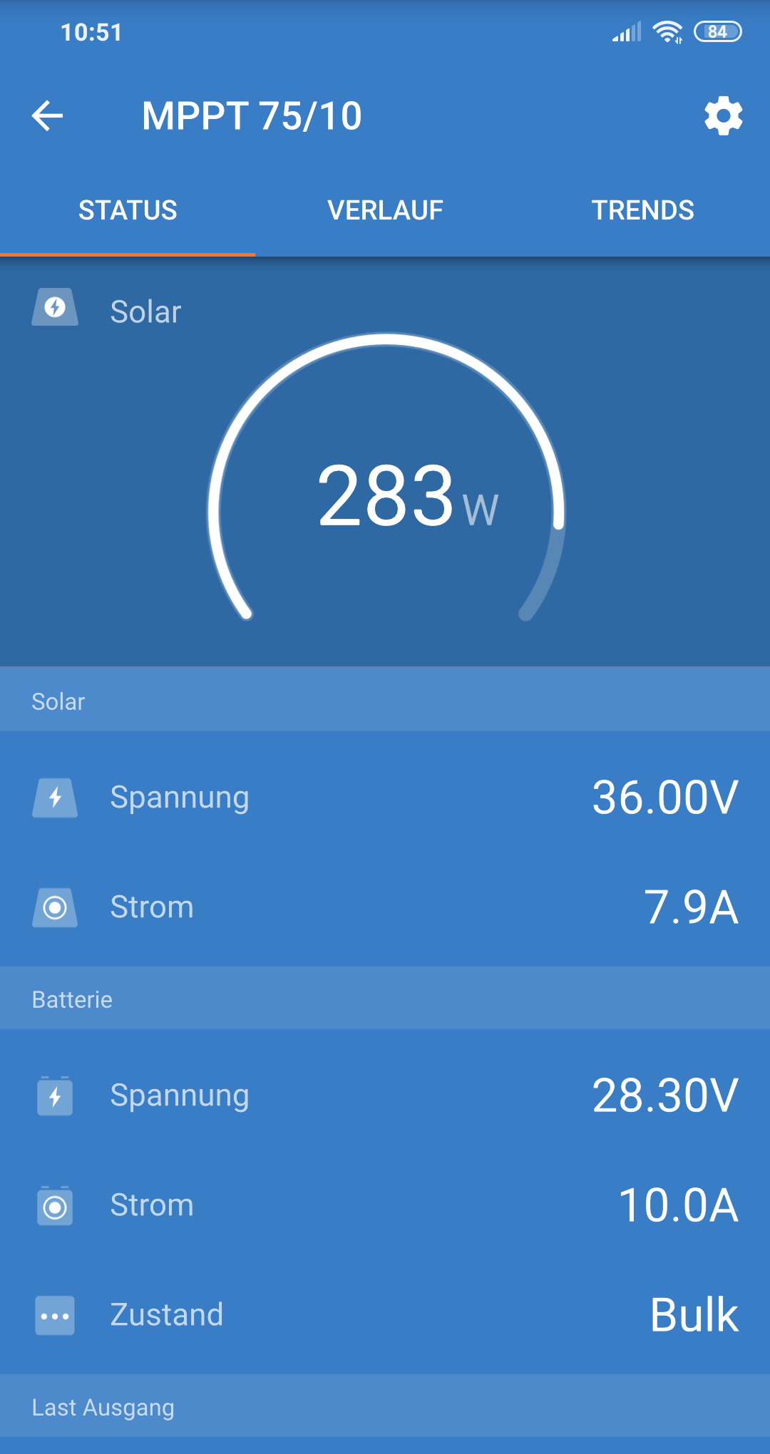 Screenshot_2019-07-05-10-51-19-546_com-victronenergy-victronconnect MPPT Solar-Laderegler SmartSolar 75/15 Bluetooth